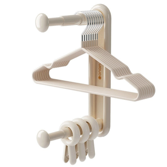 Retractable Punch-Free Hanger Storage Rack – 2 Layers