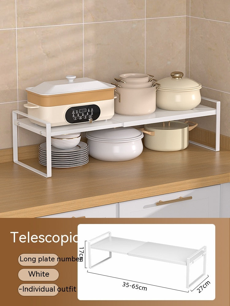 Kitchen Storage Retractable Cabinet Shelf – Multi-Purpose Detachable Organizer
