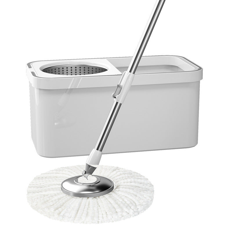 White spin mop with bucket on a white background