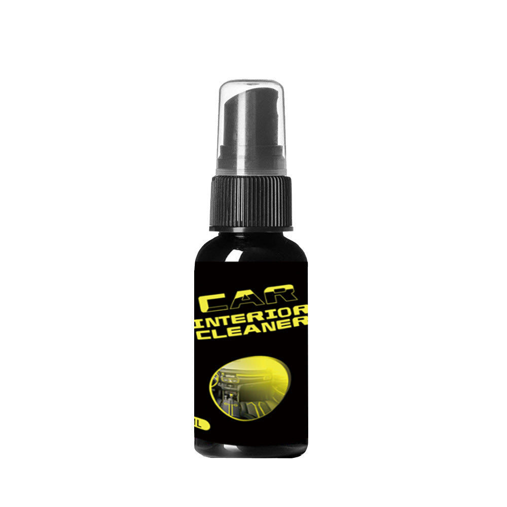Black spray bottle labeled 'Car Interior Cleaner' on a white background