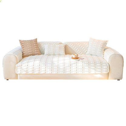 Rabbit Plush Sofa Cushion – Winter Thickened Fleece Comfort Cover