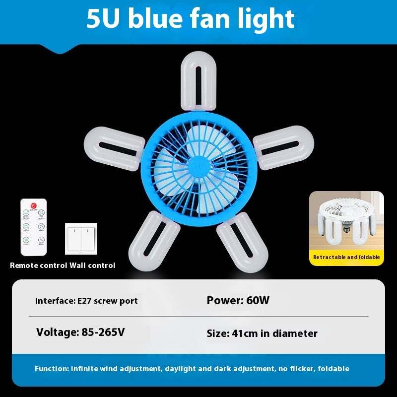 E Series Screw Fan Lamp – Smart Remote Control for Living Room and Bedroom