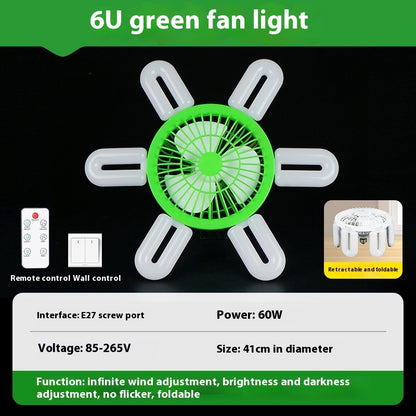 E Series Screw Fan Lamp – Smart Remote Control for Living Room and Bedroom