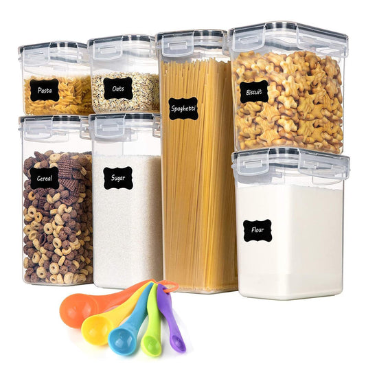 Cereals Plastic Large Storage Crisper – Square Food Containers for Kitchen Organization