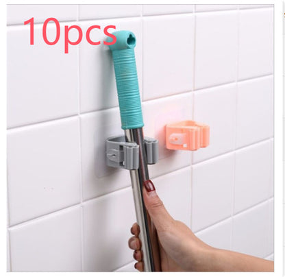Powerful Non-Marking Mop Holder – Modern Single Hook Viscose Stand