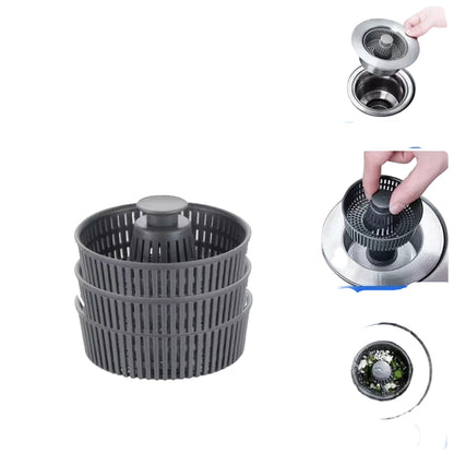 Sink bounce filter special basket with packaging and usage instructions on a white background