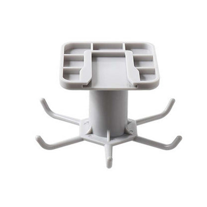 360-Degree Rotating Kitchen Storage Rack – Multi-Row Hook Organizer
