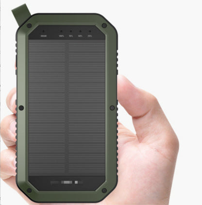 Wireless Solar Power Bank with Torch – Portable Phone Charging Accessory