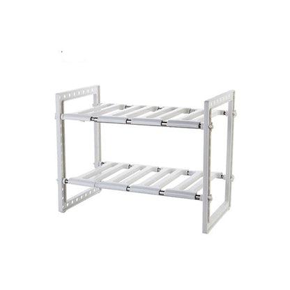 Retractable Kitchen Multi-Layer Storage Rack – Detachable Japanese-Style Floor Organizer