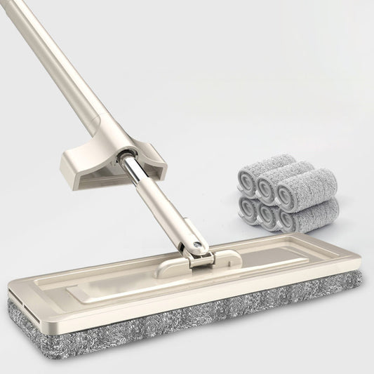 Mop with replaceable head on a light gray background