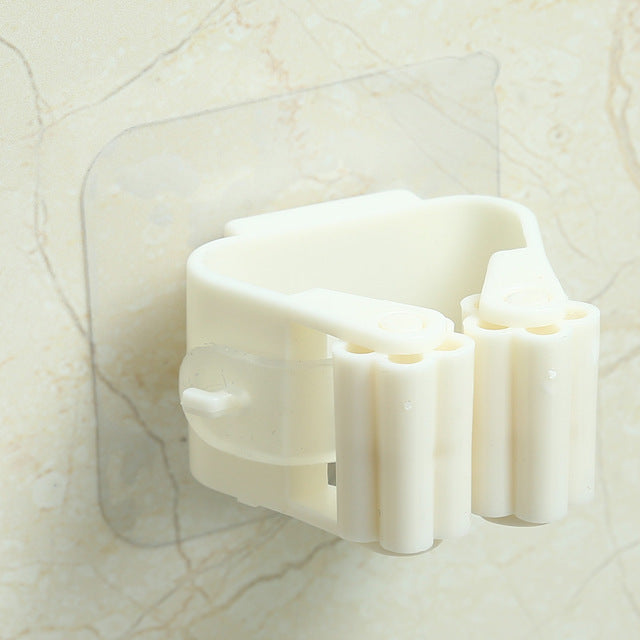 Nail-Free Mop Holder – Flexible Broom Hook and Card Holder Buckle