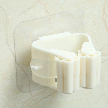 Nail-Free Mop Holder – Flexible Broom Hook and Card Holder Buckle