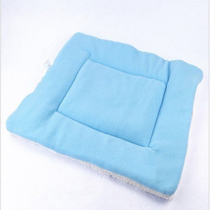 Light blue cushion on a white background