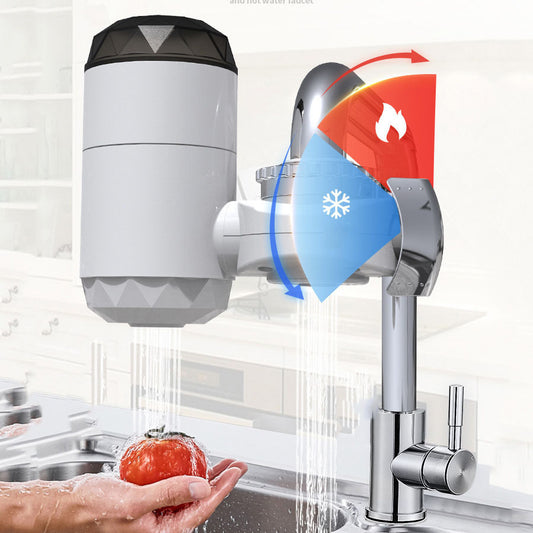 Instant Electric Heating Faucet Water Faucet Electric Hot Water Heater Faucet with LCD Temperature Display Bathroom Kitchen