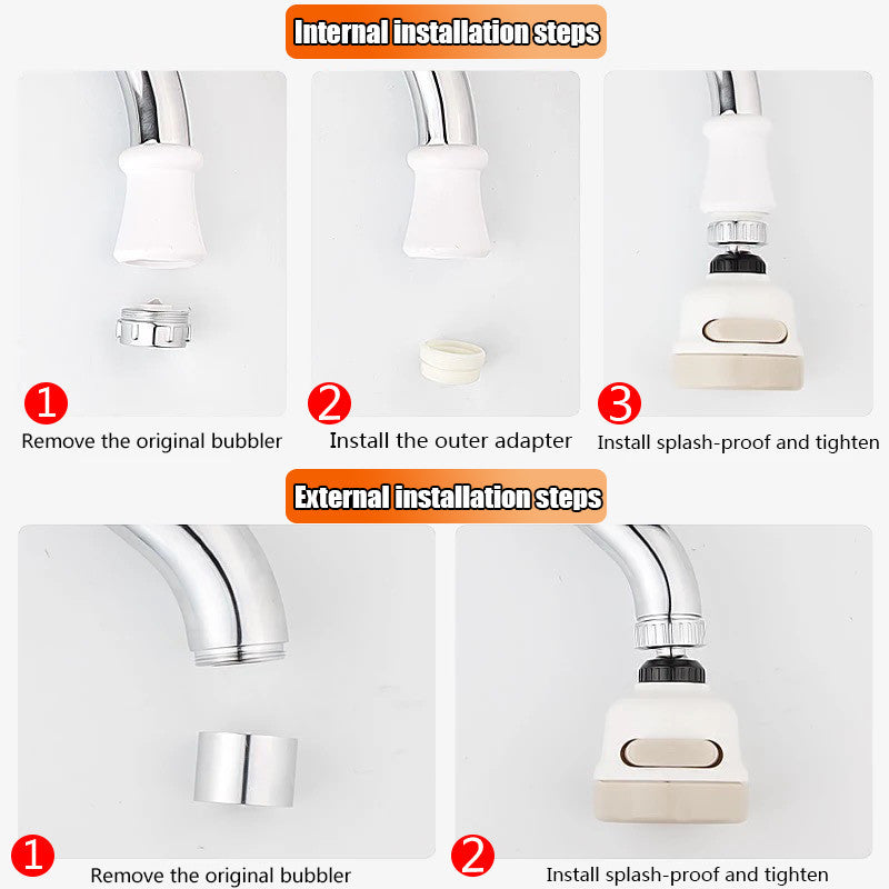 Supercharged Water-saving Faucet Shower Set