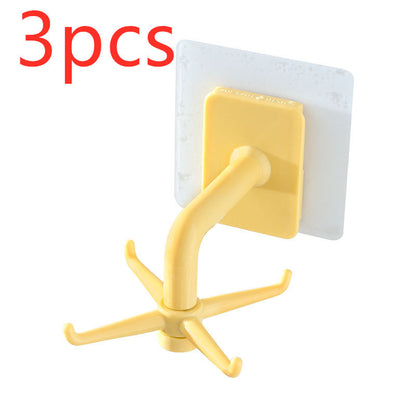 360-Degree Rotating Kitchen Storage Rack – Multi-Row Hook Organizer