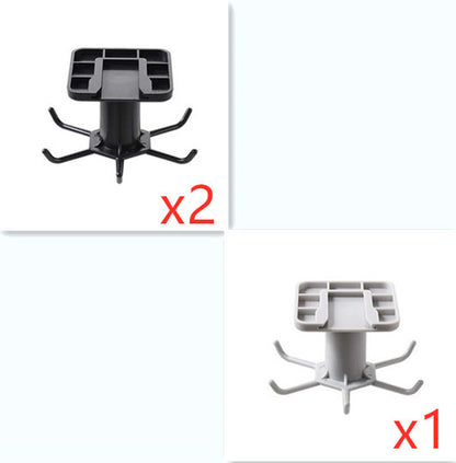 360-Degree Rotating Kitchen Storage Rack – Multi-Row Hook Organizer