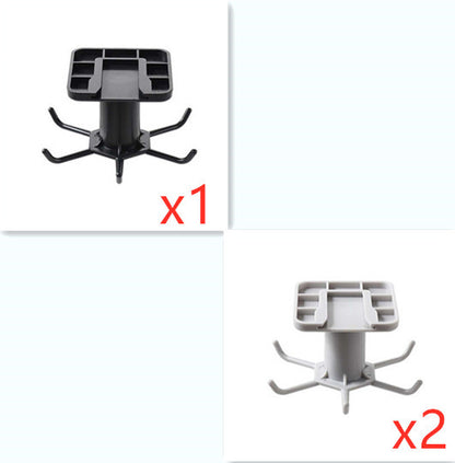 360-Degree Rotating Kitchen Storage Rack – Multi-Row Hook Organizer