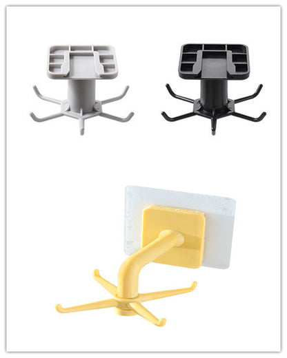 360-Degree Rotating Kitchen Storage Rack – Multi-Row Hook Organizer