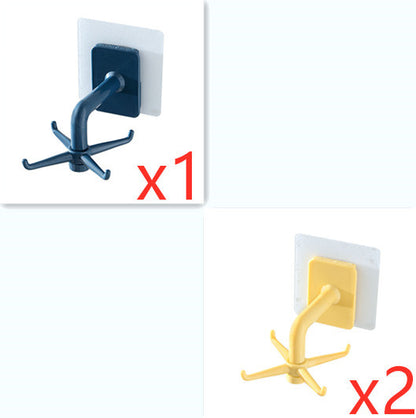 360-Degree Rotating Kitchen Storage Rack – Multi-Row Hook Organizer