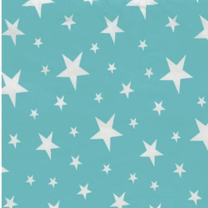 Pattern of white stars on a blue background