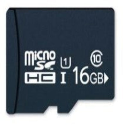 MicroSDHC card with UHS-I and Class 10 labels on a white background