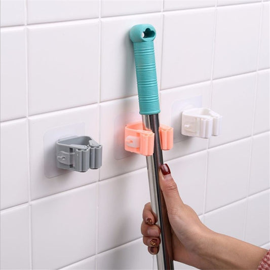 Powerful Non-Marking Mop Holder – Modern Single Hook Viscose Stand