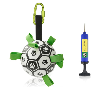 Interactive Dog Football Toy – Inflated Training Soccer Ball for Pets