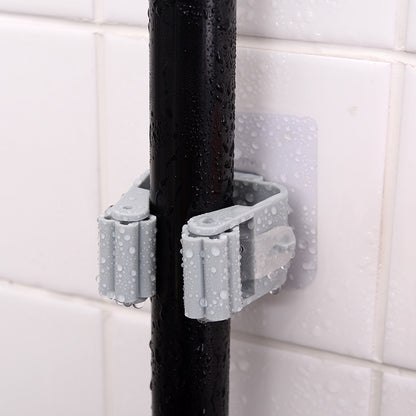 Nail-Free Mop Holder – Flexible Broom Hook and Card Holder Buckle