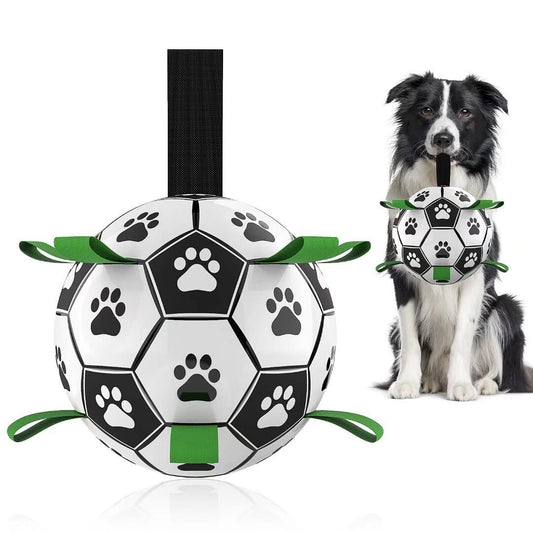 Interactive Dog Football Toy – Inflated Training Soccer Ball for Pets