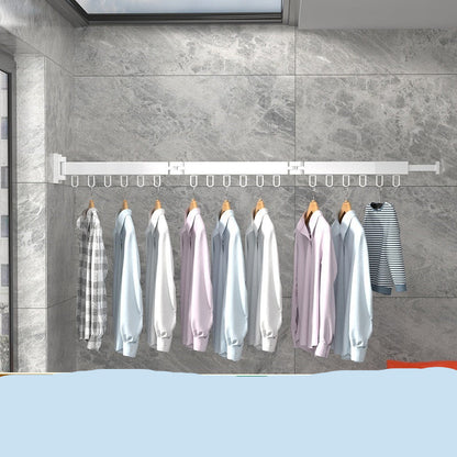 Balcony Wall-mounted Folding Clothes Hanger Indoor Invisible Telescopic Clothes Rail Drying Rack Quilt Fantastic