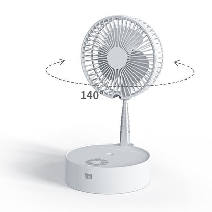 USB charging outdoor retractable folding head fan