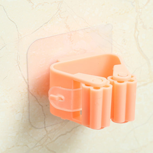 Nail-Free Mop Holder – Flexible Broom Hook and Card Holder Buckle