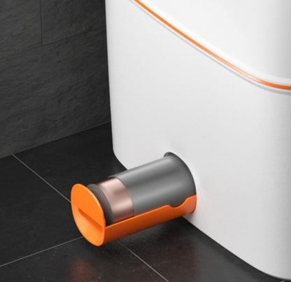 Modern Toilet Trash Can with Drawstring Packing | ABS+TPU Material