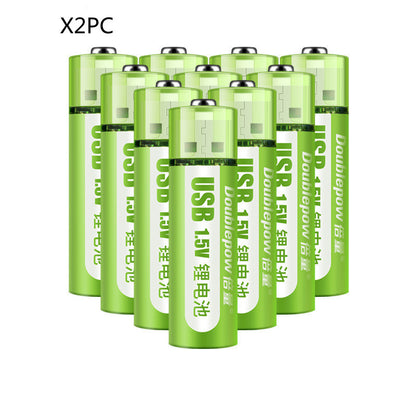 Ondaum USB Rechargeable Battery No. 5, No. 7 Lithium Battery, Large Capacity 1.5v Constant Voltage AA