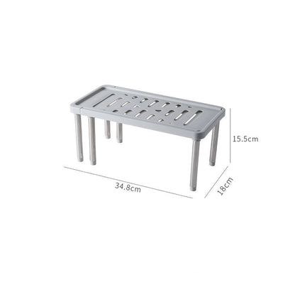Telescopic Cabinet Layered Shelf Organizer – Retractable Kitchen & Bathroom Storage Rack