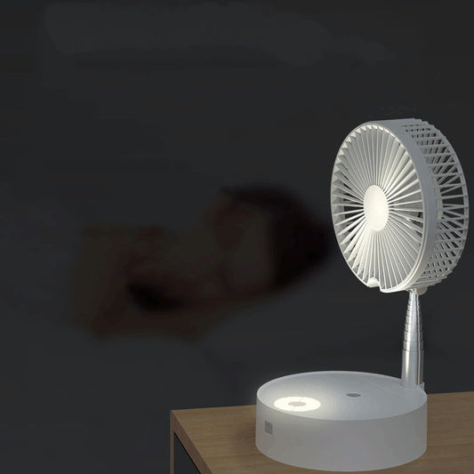 USB charging outdoor retractable folding head fan
