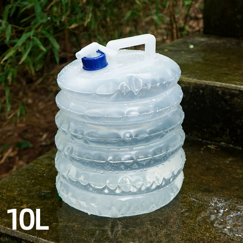 Outdoor PE Retractable Folding Bucket With Faucet