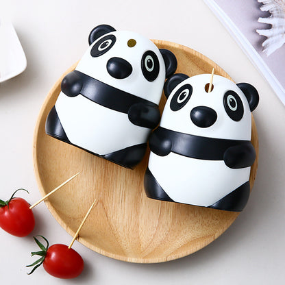 Creative Automatic Toothpick Holder – Panda-Shaped Plastic Press Dispenser