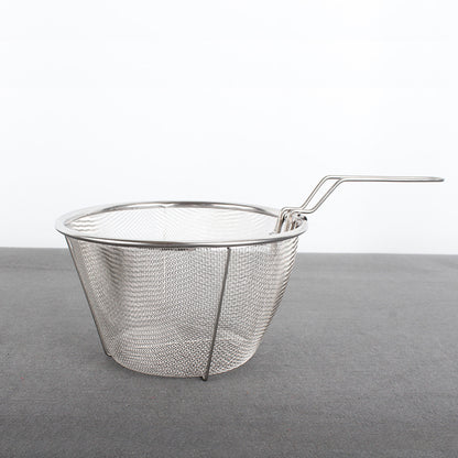 Stainless Steel Frying Basket Colander Strainer – Durable 304 Steel Kitchen Tool