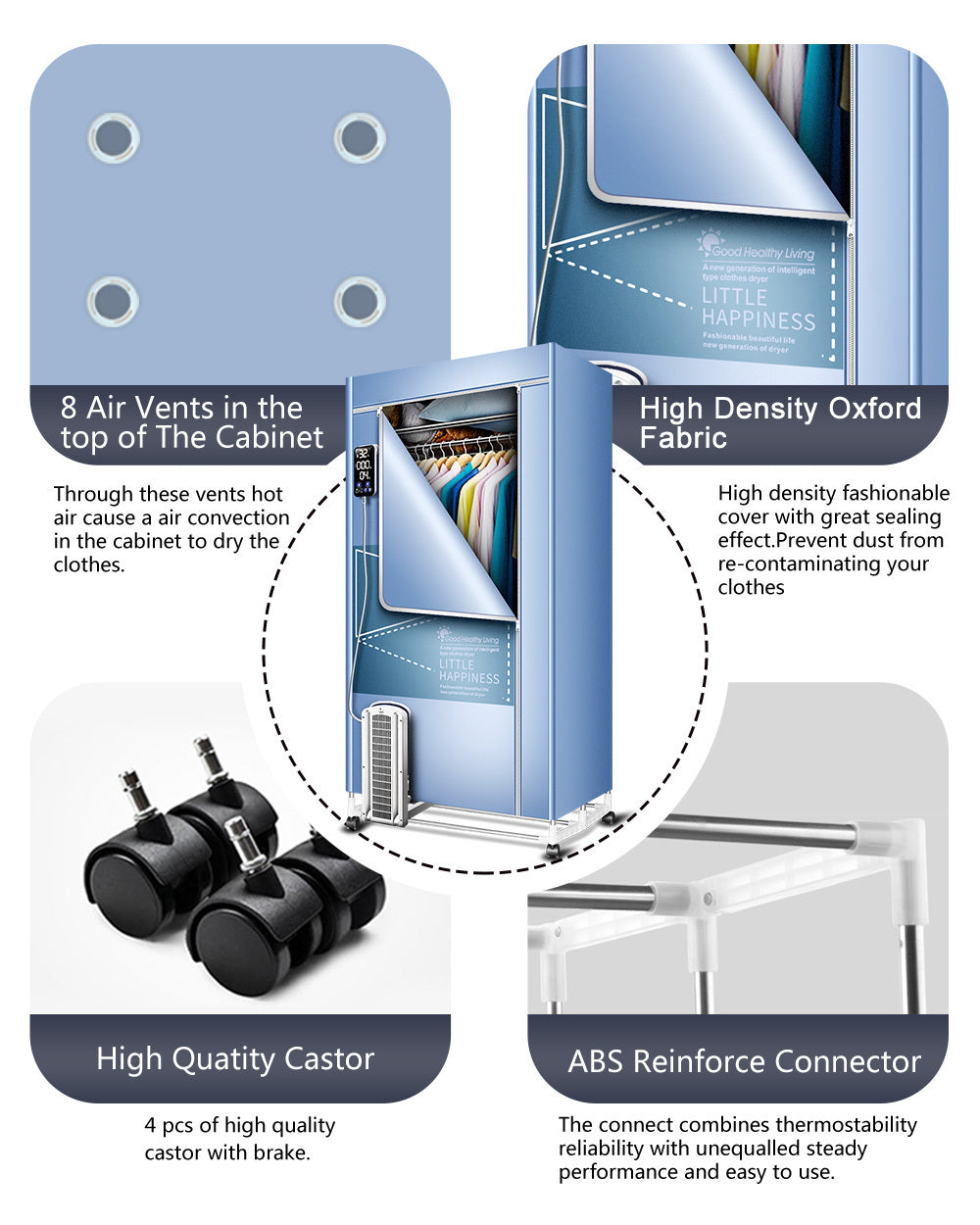 Air Dryer Drying Cabinet Folding Wardrobe