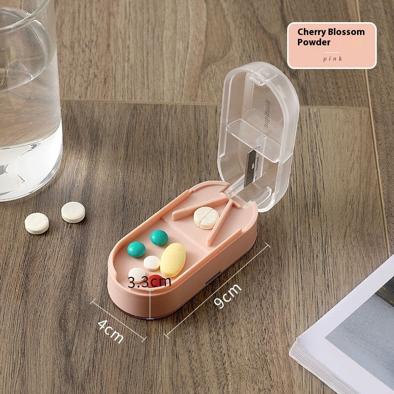 Home Has Pill Cutter Tablet Divider Compartment Pill Box