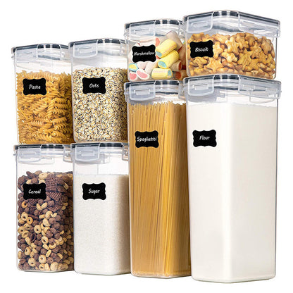Cereals Plastic Large Storage Crisper – Square Food Containers for Kitchen Organization