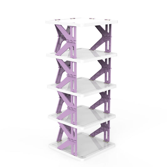 Installation-Free Folding Plastic Shoe Rack – 2 to 12 Layers Storage Cabinet