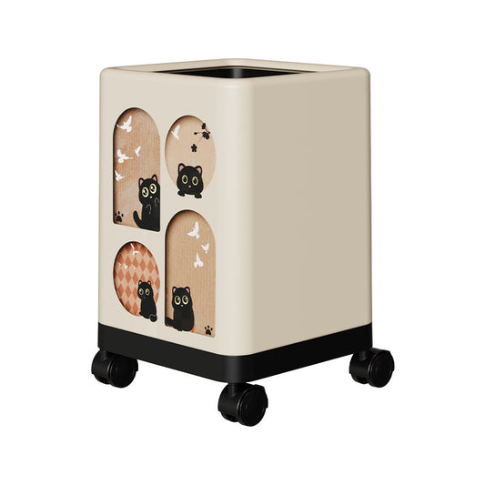 Portable Household Trash Can With Lid