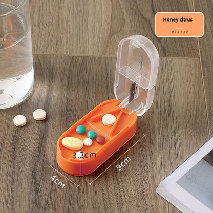Home Has Pill Cutter Tablet Divider Compartment Pill Box