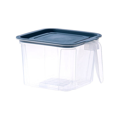 Refrigerator Transparent Plastic Crisper Storage Box – Double-Layer Fruit and Vegetable Drain Basket