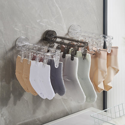 Suction Cup Folding Hanger – Punch-Free Household Clothes Organizer