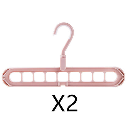 9-Hole Multi-Function Folding Clothes Hanger – Space-Saving Organizer