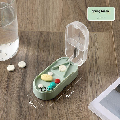 Home Has Pill Cutter Tablet Divider Compartment Pill Box